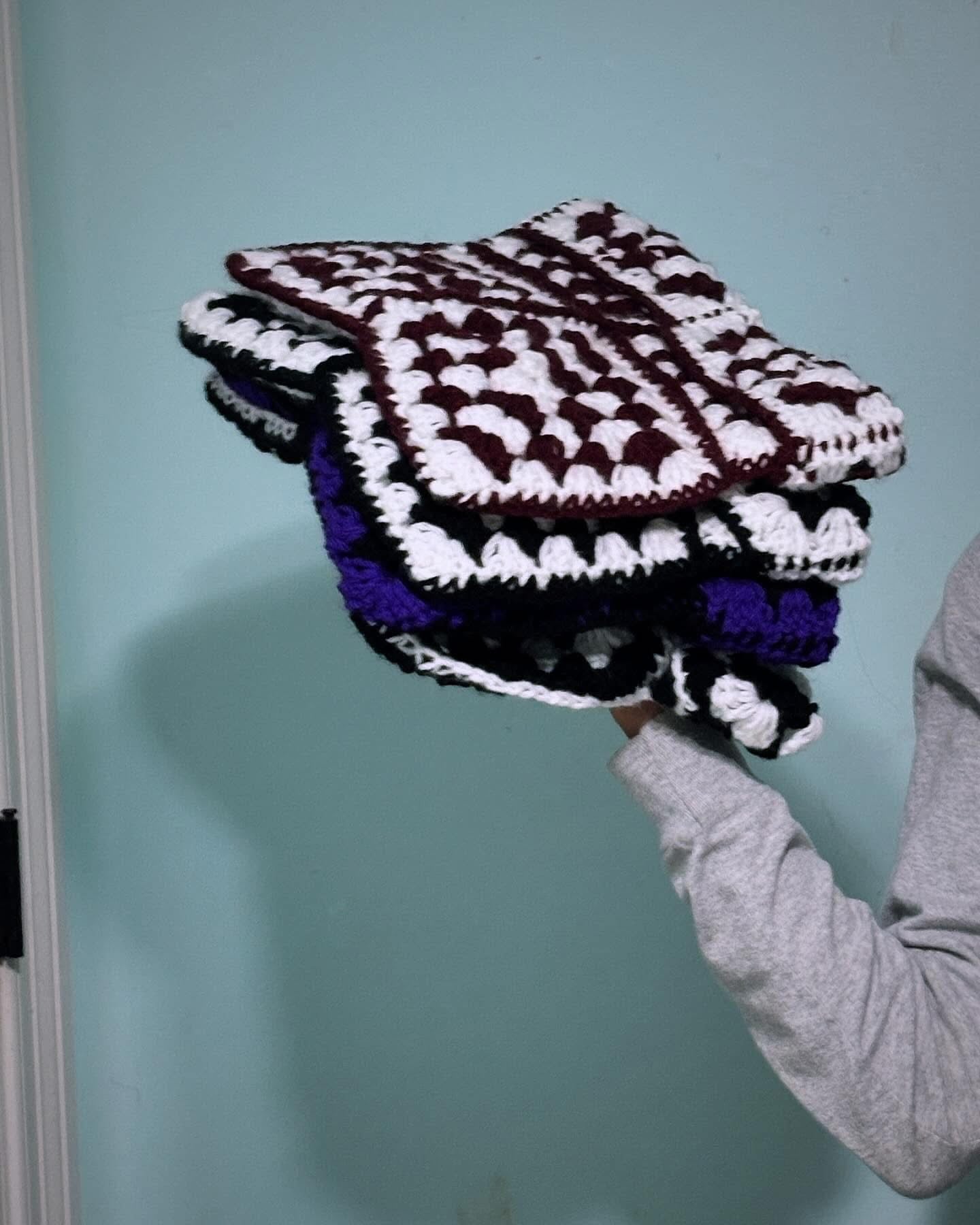 Granny Square Cat Beanie